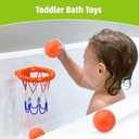 MARPPY Bath Toys - Bathtub Basketball Hoop for Kids Toddlers - Mold Free Bath Toys with Suction Cup & 3 No Hole Balls - Shower Toys and Bathtub Toys for Toddlers - Boys Girls
