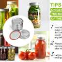 52Pcs Wide Mouth Canning Lids, Rings for Ball & Kerr Mason Jar Lids with Bands - Food Grade with Silicone Airtight Seal Split-Type Metal Large Ball Lids (Silver)