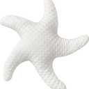 Marble Empire White Starfish Pillow for Couch and Bed, Coastal Decor Throw Pillow, Ocean Beach Theme Accent Pillow for Living Room (1 Count (Pack of 1))