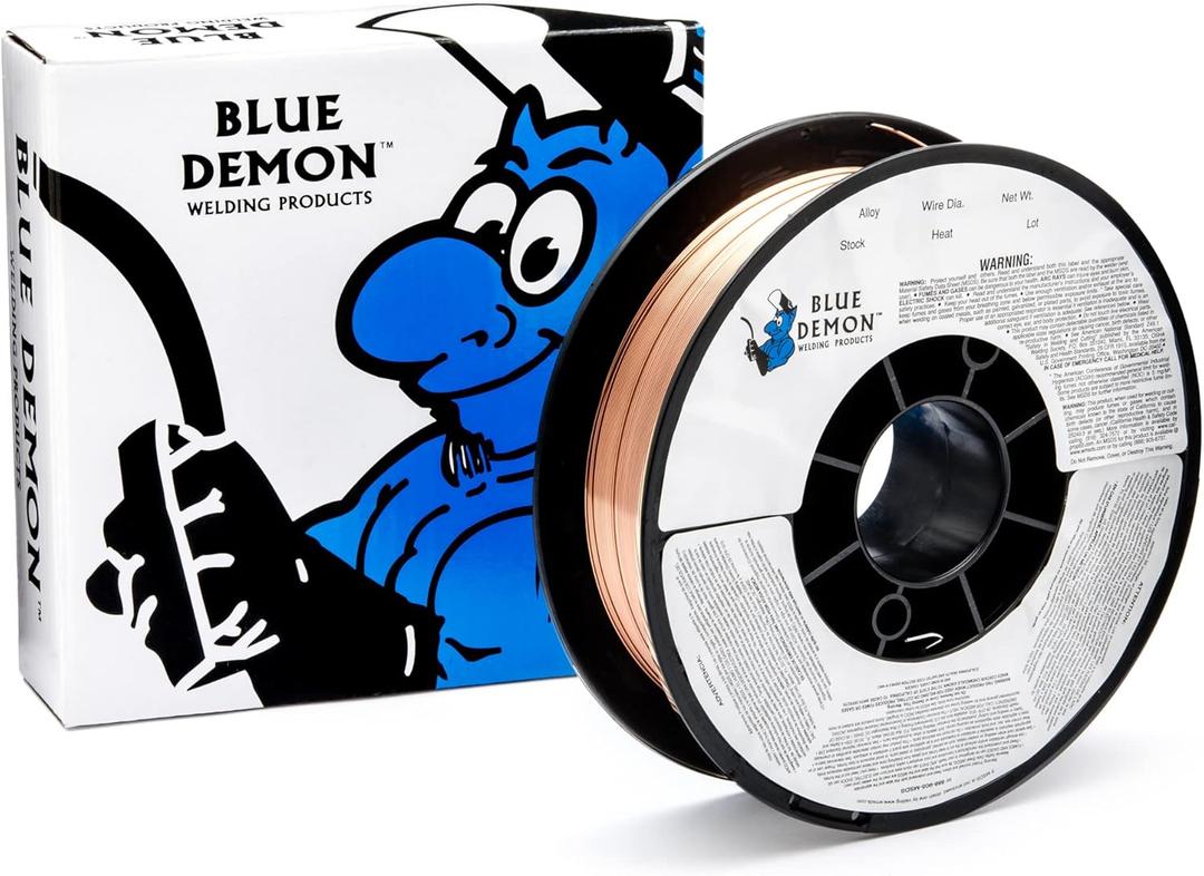 Blue Demon ER70S6 X .030 X 11 LB MIG/GMAW Carbon Steel Welding Wire, All Position, Low Spatter, Formulated to Provide Porosity-Free, X-Ray Quality Welds, 0.03 dia