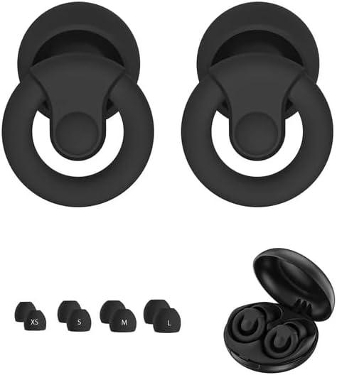 4 PACK Doperock 33DB Ear Plugs for Noise Reduction, Reusable Concert Earplugs Hearing Protection, Soft Silicone Ear Plugs for Sleeping, Focus, Noise Sensitivity - 8 EarTips in XS/S/M/L