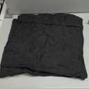 MADIZZ Set of 2 Linen Throw Pillow Covers 20x20 Inch Black Soft Decorative Cushion Cover for Sofa Bedroom Pillow Shell