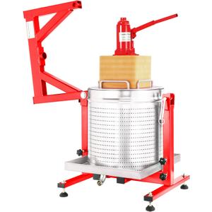 10.6 Gallon / 40L Mosakar Hydraulic Fruit Press. 5 Ton Pressure. Juice Contact Parts are AISI 304 Stainless Steel. Grape Wine Apple Cider Press for Home Use