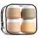 Gemice Travel Containers for Toiletries, Silicone Cream Jars TSA Approved Travel Size Containers with Clear Bag, Leak-proof Travel Accessories with Lid for Cosmetic Face Body Hand Cream (1 Ounces, Apricot)