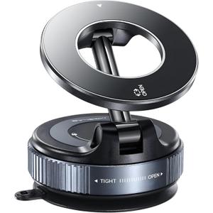 2026 Upgraded Vacuum Magnetic Car Phone Holder with 3 Rings 360 Ultra Suction Cup Phone Mount for MagSafe Cell Phone Holders for Your Car/Gym/Mirror Mount for iPhone & Android