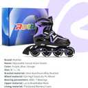 Ruthfot Adjustable Inline Skates for Boys and Girls with Full Light Up Wheels, Outdoor Rollerskates for Kids and Women