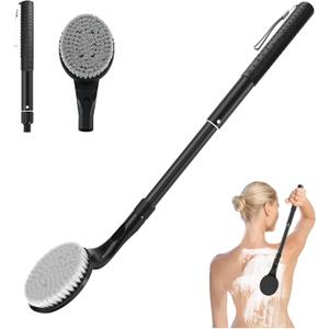 Back Scrubber for Shower, 25" Long Handle Shower Brush for Body Exfoliator and Deep Clean, Back Washer for Shower for Men, Women and the Elderly