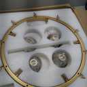 10-Light Crystal Glass Chandelier Round 38" Gold Wagon Wheel Chandelier Modern Crystal Entry Light Fixture with Adjustable Chain for Dining Room Foyer Bedroom