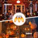 2 x C7 LED Light Bulbs, 12 Pack Halloween Orange Outdoor String Lights Replacement Bulbs, 0.6W E12 Candelabra Base for Patio, Halloween & Christmas Party Decor