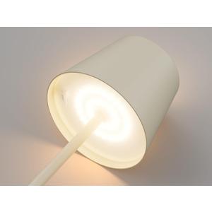 1-Pack LED Cordless Table Lamp, Rechargeable Battery Desk lamp 3W 5500mAh Battery Operated Stepless Dimming Modern Portable Table Light for Restaurant/Bedroom/Outdoor IP54 Waterproof (Off White)