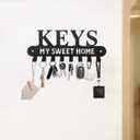 YAYANGATMG 2 Pack Key Holder Wall Mount for Wall with Install Screw, 8 Hooks Ready to Hang, Key Hanger Decor for Kitchen, Entryway, Hallway, Bedroom, Doorway