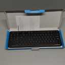 Wireless Bluetooth Keyboard, Universal Multi-Device Keyboard with Number Pad and Media Hotkeys, USB + Dual BT Connection, Ergonomic Design Slim for Windows Computer/Laptop/Tablet (Black)