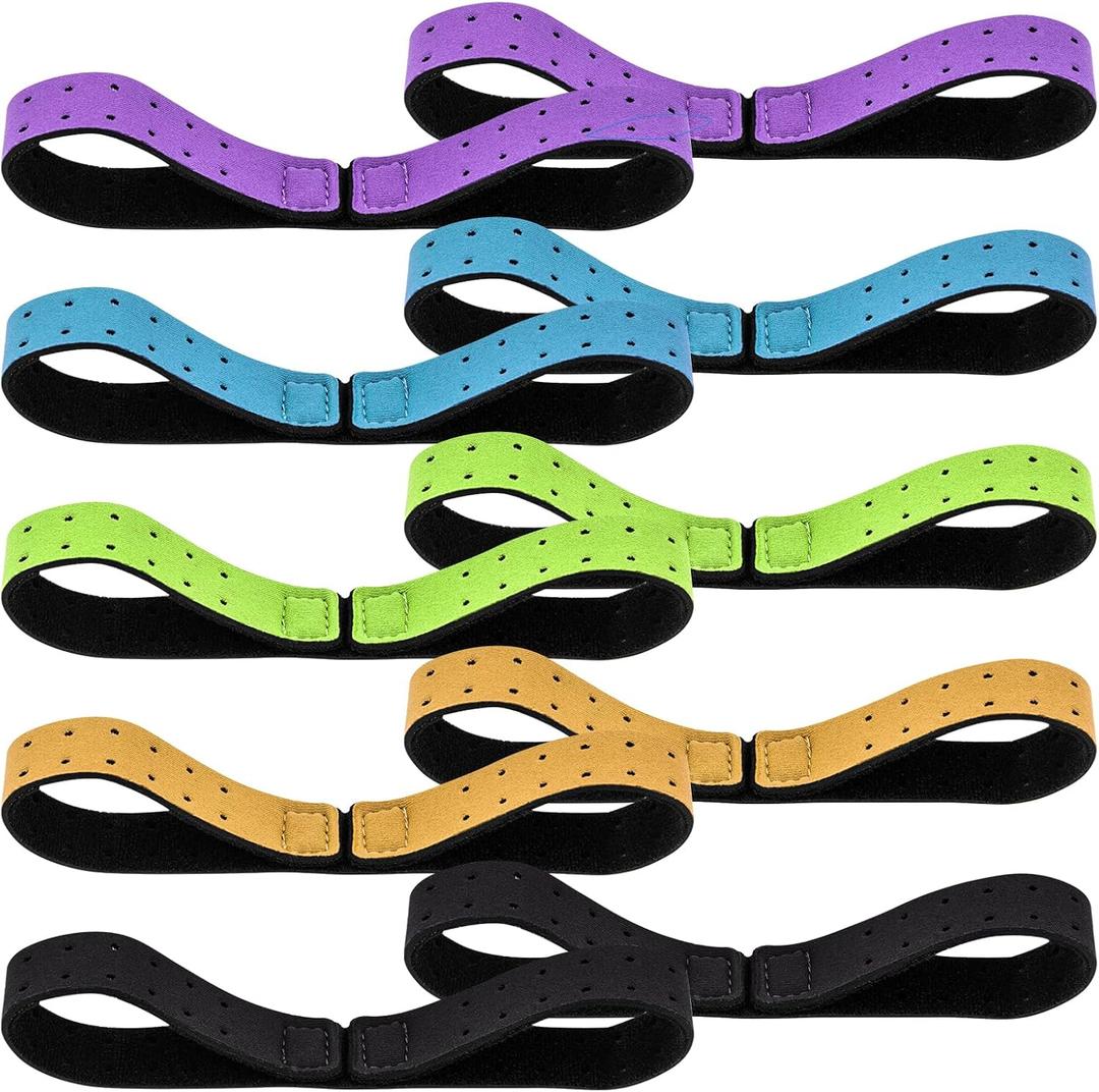 Dollform 10 Pack Replacement Strap Compatible with Hume Band, Heart Rate Monitor Armband Set, Adjustable Fitness Bands, Breathable Polyester Nylon, 14.2 x 0.8 Inch, Multi-Color