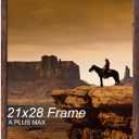 A PLUS MAX 21x28 Picture Frame Brown Light Weight Wall Mount