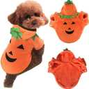 Pet Halloween Pumpkin General Clothes, Funny Casual Small Dog Fun Clothes, Suitable for Halloween and Easter Performances. (Pumpkin no.1,Small)