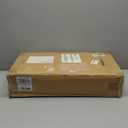 MyGift Entryway Wall Organizer Vintage White Wood Entryway Rack Mail Sorter with Corkboard, 4 Brass Metal Hooks & Glass Vase