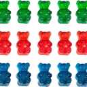 Gummy Candy Molds - 4Pcs Silicone Gummy Bear Molds for Kids With 2pcs Dropper,Non-stick and Bpa Free for Mini Candy Chocolate Gummies Baking