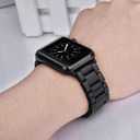 V-MORO Resin Strap Compatible with Apple Watch Band Series 11/10/9/8/7 46mm 45mm 44mm 42mm,Men Women Fashion Lightweight Black Wristband Replacement for iWatch Series 6/5/4/3/2/1/SE