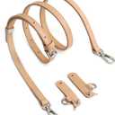 Leather Strap for LongChamp Mini Bag, Upgraded Top-Layer Cowhide Mini Pouch Crossbody Straps Conversion Kit Replacement for Women Handbags (Light Pink)