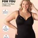 SHAPERMINT Sweetheart Cami with Built-In Bra for Women, Wireless Camisole Tank Top, Tummy Shapewear (Beige, M)