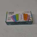 Hapinest 1000 Blank Flash Cards Colored Index Cards 3x5 w/20 Binder Rings, Unruled Unlined Index Cards with Ring, Hole Punched Notecards Flashcards, Color Note Cards for Studying Home Office Supplies