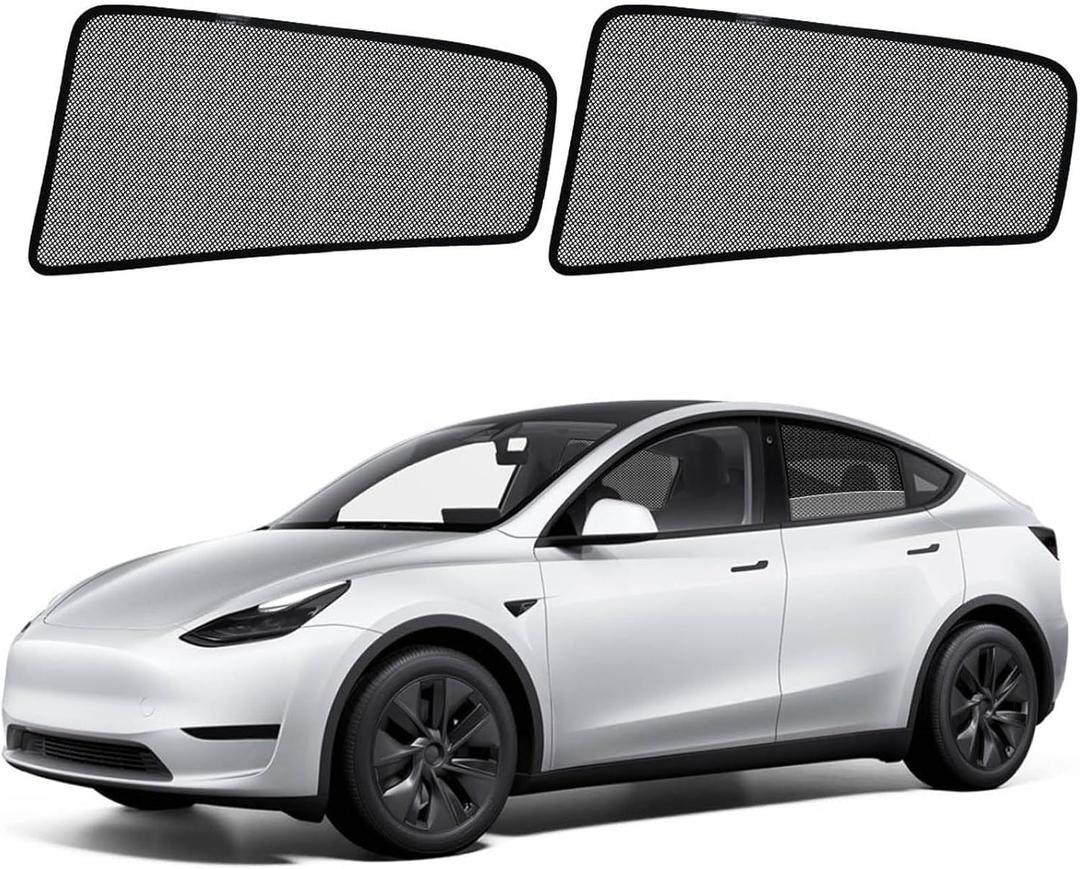 Model Y Specific Side Window Sun Shades, 2020-2025 Rear Vehicle Interior Shade for Baby Mesh Covers, Breathable, UV Protection and Heat Insulation (Model Y(2020-2025Not Juniper)), Rear Side-2pcs