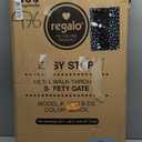 Regalo Safety 29-38.5" Baby Gate for Doorways & Bottom of Stairs, Pressure Mounted Baby Gate with Door for Babies, Toddlers & Pets, Tested & Safe for 30 Years, American Designed, American Owned, Black