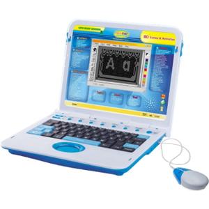 My Exploration Toy Computer Educational Learning Computer, 80 Challenging Learning Games and Activities, LCD Screen, Keyboard and Mouse Included (Blue), Ages 5+
