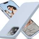 JELE Shockproof Designed for iPhone 12/12 Pro Case, Liquid Silicone Phone Case with [Soft Anti-Scratch Microfiber Lining] Military Grade Drop Protection Slim Thin Cover, 6.1 inch, Baby Blue