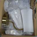 ADISUN Wall Sconces Sets of 2 RGB Battery Operated Wall Sconces for Bedroom Dresser Classic Golden Wall Lamp with Remote for Living Room Bathroom Dining Room Corridor Staircase (2 Bulbs Included)