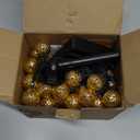 Solar Moroccan String Lights Outdoor 60 LED 36 Ft Globe Fairy Lights with 8 Lighting Modes, Waterproof Solar Powered String Lights for Garden Yard Gazebos Camping Party Holiday (Warm White)