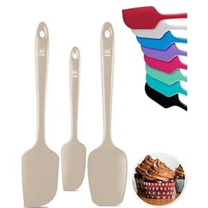 DI ORO Silicone Spatula Set - Rubber Kitchen Spatulas for Baking, Cooking, & Mixing - 600°F Heat-Resistant & BPA Free Silicone Scraper Spatulas for Nonstick Cookware - Dishwasher Safe (3pc, Clay)