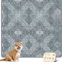 nunubaby Washable Pee Pads for Dogs, Stylish, Non-Slip and Leak-Proof Pee Pads. Reusable Potty Pads for Dogs for Crates and Floors.(Blue/Multi, 36" x36" ) (36x36 Inch (Pack of 2))