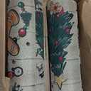 Artoid Mode Xmas Tree Gingerbread Man Snowman Christmas Kitchen Mats Set of 2, Winter Low-Profile Home Decor Kitchen Rugs for Floor - 17x29 and 17x47 Inch