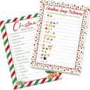 COCHIE 30 Players Christmas Party Games for Adults Family Office Large Groups, Xmas Parties Songs Pictionary Game, Guesstures Game, Word Scramble Games with Answer Key (Christmas Tree)