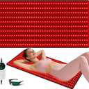 Red Light Therapy Mat for Body, Large 39"x24" Infrared Light Pad with 400 LEDs Tri-Chip 660nm & 850nm, Red Light Blanket for Back, Leg, Joint & Muscle Pain, 9 Timer, Max 60W