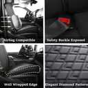 JOJOBAY Chevy Silverado Seat Covers,Leather Seat Covers for GMC Sierra,Custom Fit 2007-2026 1500 2500HD 3500HD Crew Double Extended Regular Cab,LT LZT RST Trail Boss(Front Pair,Black)