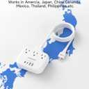US to Japan Adapter, meta-ant 2 Prong to 3 Prong Outlet Adapter with 3 Outlets & 4 USB(2 USB-C), 5FT Extension Cord, 180 Rotating Flat Plug 1875W, Type A Plug Adapter for USA to Japanese China Canada
