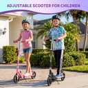 Kick Scooter for Ages 6+,Foldable Lightweight 8IN Big Wheels Scooter for Kids, Teen and Adults, 3 Adjustable Levels