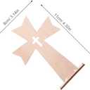 HOMSFOU Wooden Cross Arts Set 10 Pack Rustic Decorative Cross Centerpieces for Tabletop and Hanging Home D Cor Religious Festival Decorations 4.29 X 24 Inches