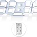3D LED Digital Wall Clock/Desk Alarm Clock with Remote Control for Kitchen Bedroom Office, 9.7" LED Night Light Decor Clock Adjust Brightness 12H/24H Time Date Temperature, Great Gift