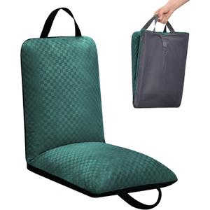 Love&go Portable Stadium Seat with Back Support for Children Kids Teens, Lightweight Child Seat for Outdoor Sports Concerts Camping (Green, Regular - 11.81" W x 15.75" D x 15.75" H)