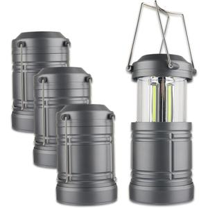 4 Pack Camping Lanterns, Battery Powered LED Lantern for Hurricanes, Power Outages, and Outdoor Use