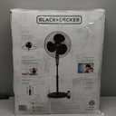 BLACK+DECKER 18-Inch Stand Fan with Pedestal Base, Height Adjustable Pedestal Fan with Remote and Touch Control Panel, Free Standing Fan with 90-Degree Oscillating and 3-Speed Settings, Black