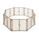 Toddleroo by North States - Superyard Baby Play Yard: Freestanding 8-Panel Baby Playpen - Indoor or Outdoor Use - Made in USA - Encloses Up to 34.4 Square Feet - 26 Inches Tall - Sand