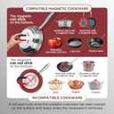 ChangBERT Portable Induction Cooktop Enhanced Version, One-Click Max Power 1800W Large Heating Coil Burner, Precise Temperature Control, NSF Certified Commercial Grade Low Noise Hot Plate