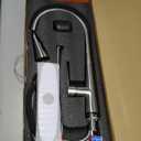 PUSU 18 inch High Brushed Nickel Kitchen Faucet with Pull Down Sprayer, Single Handle Nickel Kitchen Sink Faucet for RV Sink, Laundry, Bar Camper with Water Lines, Stainless Steel