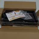 8.2FT Square Wedding Arch,Metal Arch Backdrop Stand Heavy Duty Adjustable,Extra 2 Clamps Change Over The Table Rod Stand,Black Balloon Arch Stand for Parties Decoration,Photoshoot Backdrop Dtand Kit