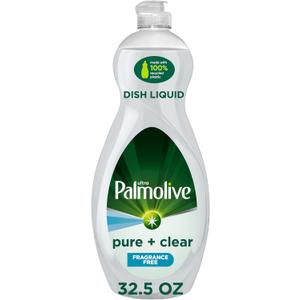 Palmolive Ultra Dishwashing Liquid Dish Soap, Pure + Clear Fragrance Free - 32.5 Fluid Ounce 
