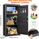 25.6" Tall Fireproof Wall Safes Between the Studs 16" Centers, Hidden Wall Safe with 2 Removable Shelf & Hidden Tray, Heavy Duty Wall Mount Safe for Money, Jewelry, Passport, Valuables